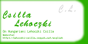 csilla lehoczki business card